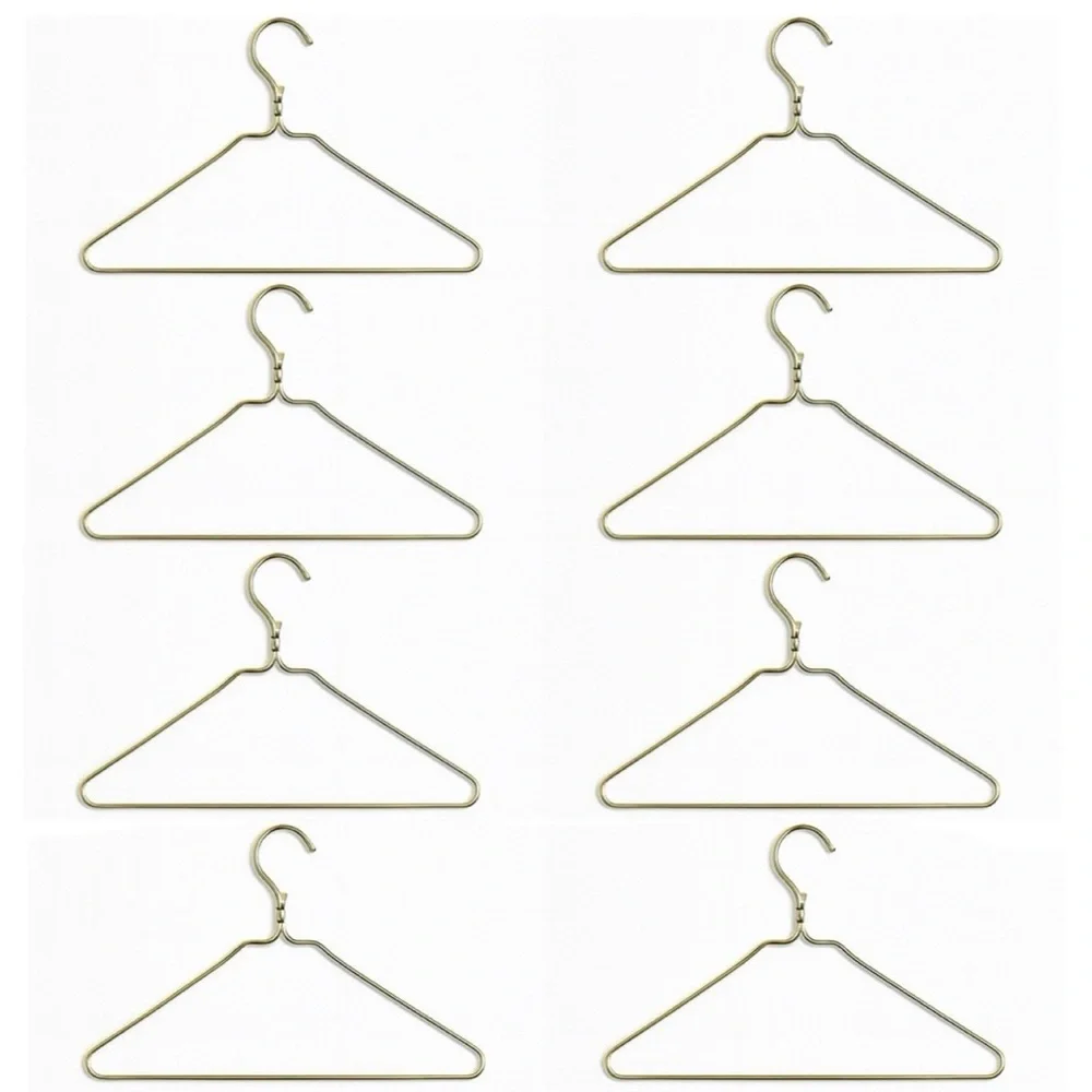 Set of 8 Gold Twist Aluminum Metal Hangers